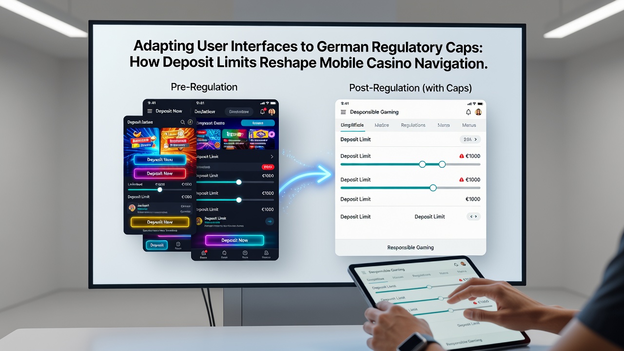 Beispiel eines angepassten Mobile Casino Layouts mit Limitanzeigen