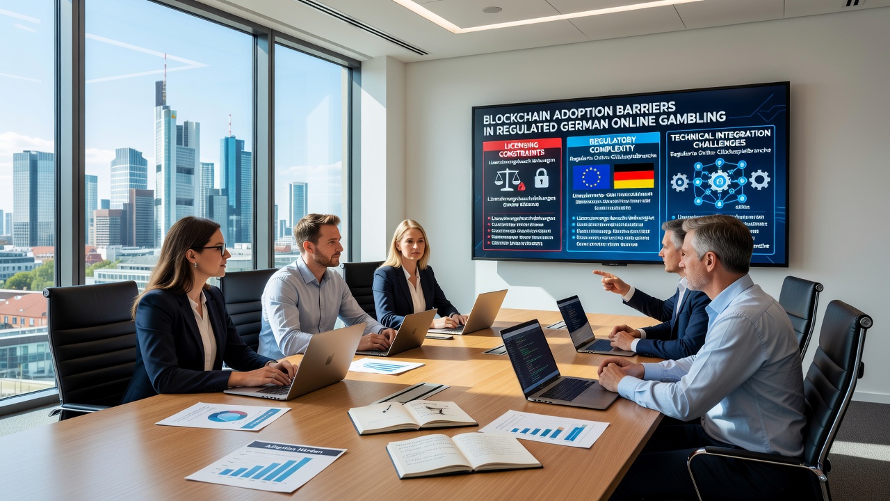Illustration der Lizenzbedingungen und Blockchain-Integration in deutschen Gaming-Plattformen