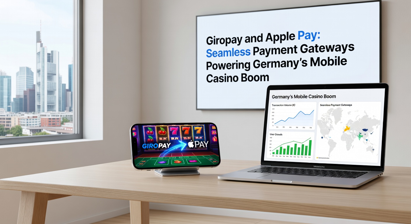 Apple Pay-Transaktion auf iPhone in einer Casino-App, mit Tokenisierungssymbolen, NFC-Chip und sicheren Zahlungsvisualisierungen im deutschen Kontext
