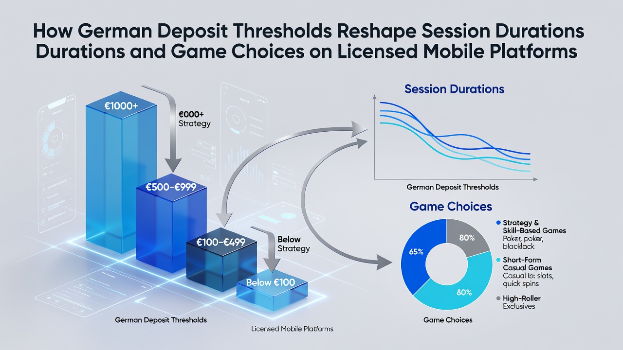 Grafik zeigt Einzahlungsgrenzen und deren Effekte auf mobile Casino-Sitzungen in Deutschland